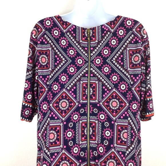 ELIZA J Scuba Knit Short Sleeve Round Neck Shift Dress 16W - Picture 4 of 6